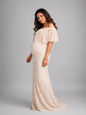 Sunlight Dew Maternity Lace Gown - S Maternity Gown