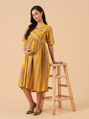Sunny Side Maternity and Nursing Dress - S Maternity Casual Dress