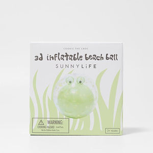 SUNNYLiFE 3D Inflatable Beach Ball Cookie the Croc Light Khaki - S413DBBC