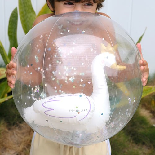 SUNNYLiFE 3D Inflatable Beach Ball Princess Swan Multi - S413DBBM