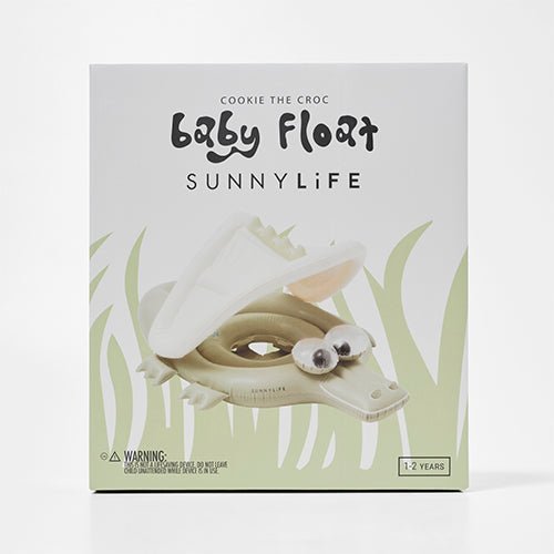 SUNNYLiFE Baby Float Cookie the Croc Khaki - S41BFCRC