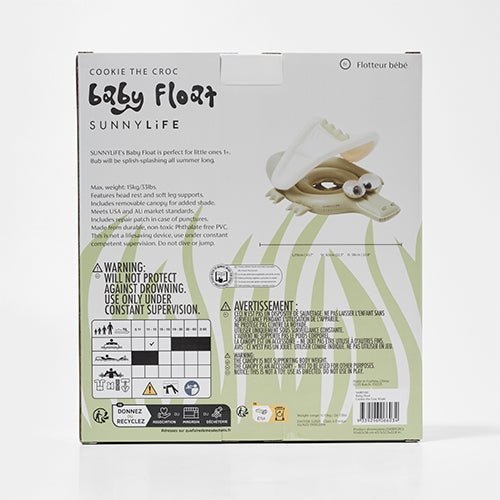 SUNNYLiFE Baby Float Cookie the Croc Khaki - S41BFCRC