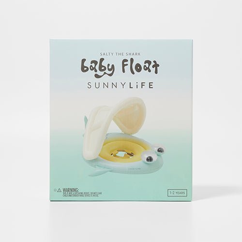 SUNNYLiFE Baby Float Salty the Shark Blue-Lime - S41BFSRK