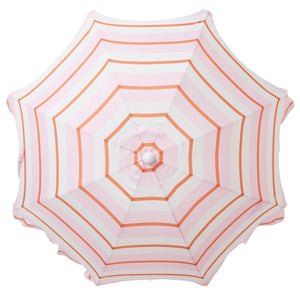 SUNNYLiFE Beach Umbrella Summer Stripe Strawberry Sorbet - S31UMBTS