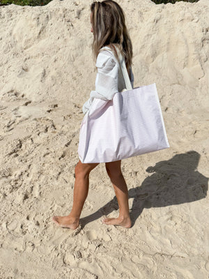SUNNYLIFE Carryall Beach Bag Lazy Days Pink Stripe - S51CARPK
