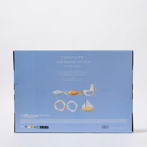 SUNNYLIFE Dive Buddies Sid the Seagull Multi Set of 6 - S51DBBL6