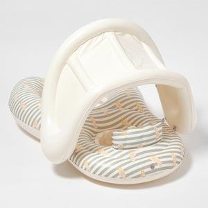 SUNNYLIFE Float Together Baby Seat Duck Sage Stripe - S51FBSGR