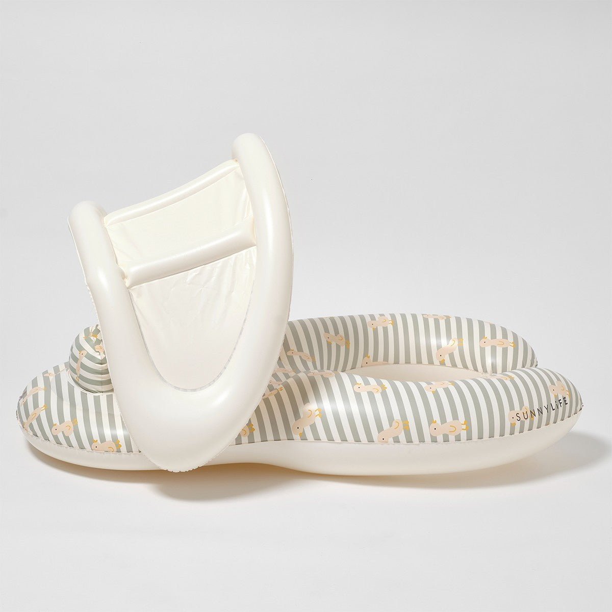 SUNNYLIFE Float Together Baby Seat Duck Sage Stripe - S51FBSGR