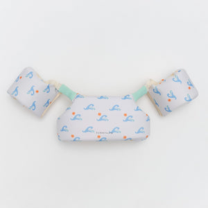 SUNNYLIFE Floatie Jacket 3 - 6 Sid the Seagull Blue Wave - S51PJBL4