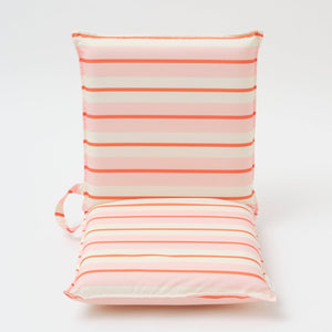SUNNYLiFE Folding Seat Summer Stripe Strawberry Sorbet - S3DFOLTS