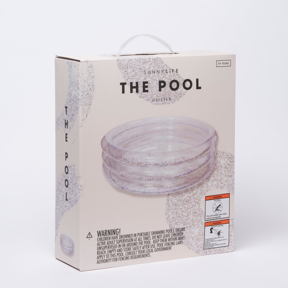SUNNYLiFE Inflatable Transparent Glitter Pool - S3PPOOGL