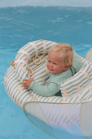 SUNNYLIFE Interactive Baby Float Duck Sage Stripe - S51IBFGR