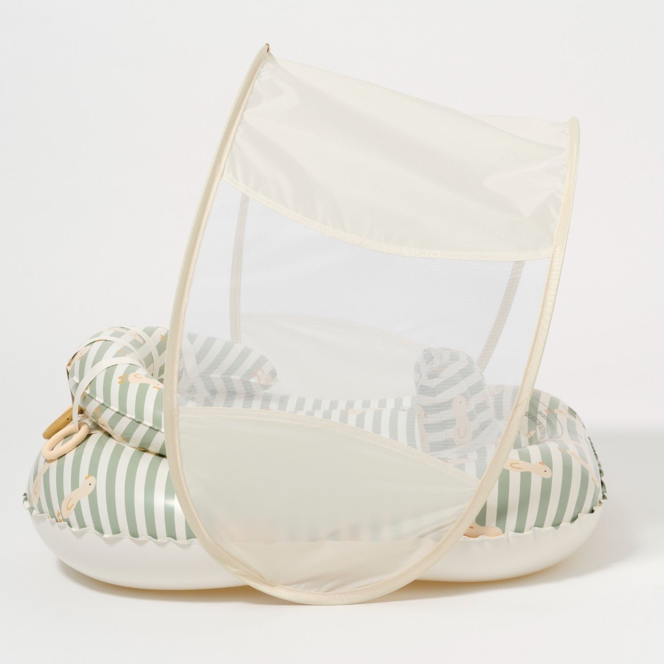 SUNNYLIFE Interactive Baby Float Duck Sage Stripe - S51IBFGR