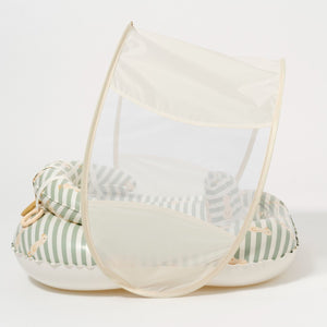SUNNYLIFE Interactive Baby Float Duck Sage Stripe - S51IBFGR