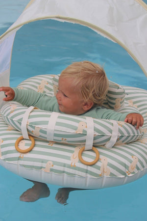 SUNNYLIFE Interactive Baby Float Duck Sage Stripe - S51IBFGR