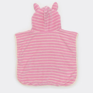 SUNNYLIFE Kids Character Hooded Towel Cotton Candy Pink Stripe - S51KHTPK