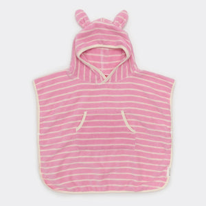 SUNNYLIFE Kids Character Hooded Towel Cotton Candy Pink Stripe - S51KHTPK