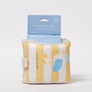 SUNNYLIFE Kids Inflatable Arm Bands Sid the Seagull Mustard Stripe - S51NABMS