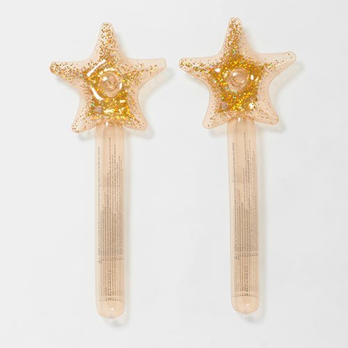 SUNNYLiFE Kids Inflatable Star Wand Princess Swan Gold Set of 2 - S41INSWN