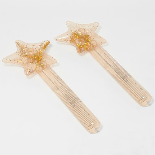 SUNNYLiFE Kids Inflatable Star Wand Princess Swan Gold Set of 2 - S41INSWN