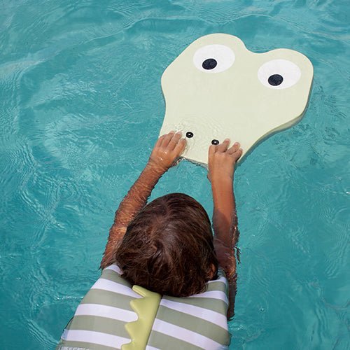 SUNNYLiFE Kids Kickboard Cookie The Croc Light Khaki - S41KKCRC