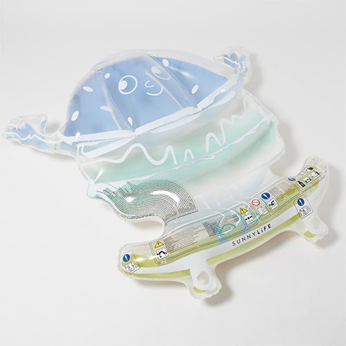 SUNNYLiFE Kids Lie-On Float Burger Boy The Sea Kids Blue-Lime - S41MLFSE