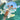 SUNNYLiFE Kids Lie-On Float Burger Boy The Sea Kids Blue-Lime - S41MLFSE