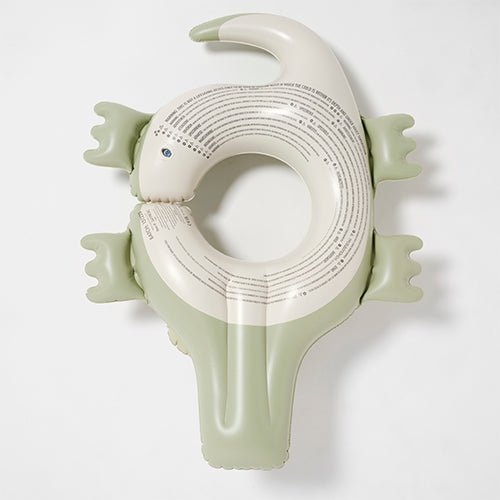 SUNNYLiFE Kids Pool Ring Cookie the Croc Khaki - S41PRCRC