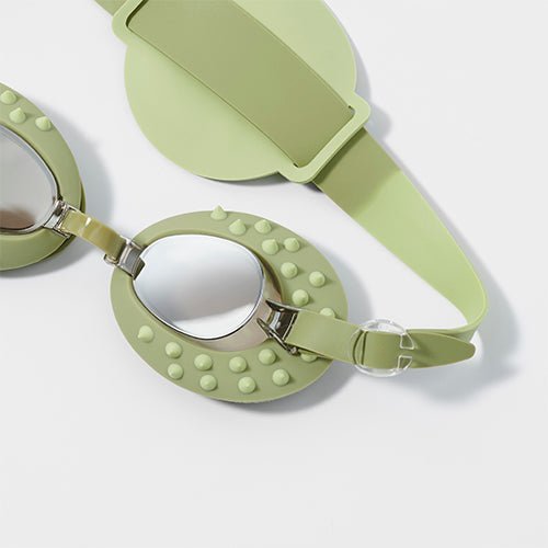 SUNNYLiFE Kids Swim Goggles Cookie The Croc Khaki - S41SGCRC