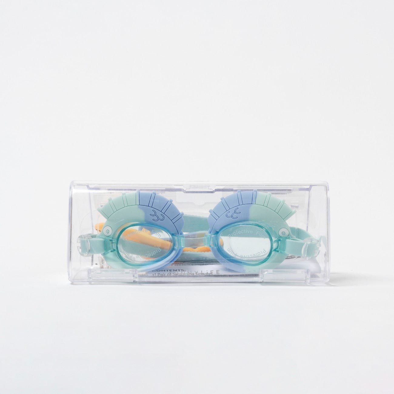 SUNNYLIFE Kids Swim Goggles Finn the Fish Aqua Blue - S51KSGAB
