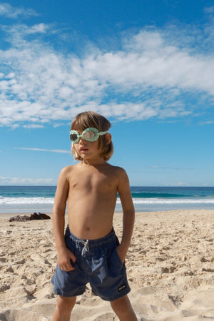 SUNNYLIFE Kids Swim Goggles Shred Turtle Aqua - Swim Goggles - | The Mom Store