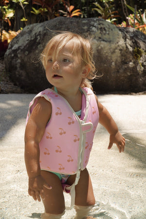 SUNNYLIFE Kids Swim Vest 1 - 2 Cotton Candy Cherry - S51VVPK1