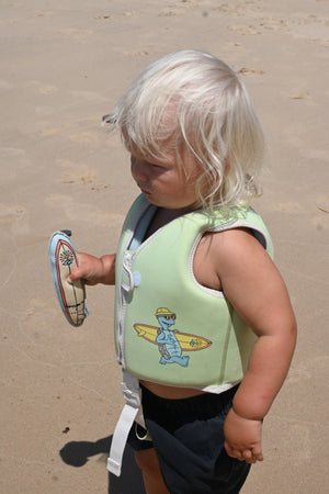 SUNNYLIFE Kids Swim Vest 1 - 2 Shred Turtle Aqua - RCSVSSTA