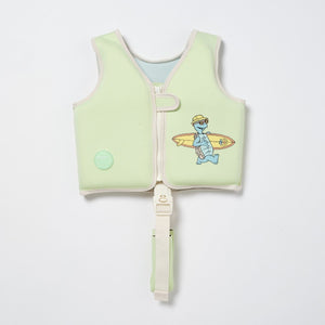 SUNNYLIFE Kids Swim Vest 1 - 2 Shred Turtle Aqua - RCSVSSTA