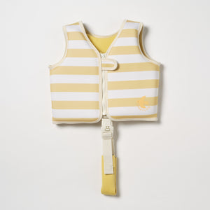SUNNYLIFE Kids Swim Vest 1 - 2 Sid the Seagull Mustard Stripe - S51VVMS1