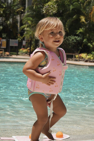 SUNNYLIFE Kids Swim Vest 2 - 3 Cotton Candy Cherry - S51VVPK2