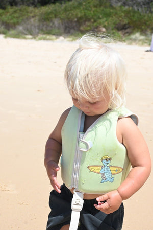 SUNNYLIFE Kids Swim Vest 2 - 3 Shred Turtle Aqua - 20264067