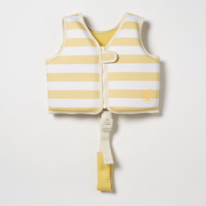 SUNNYLIFE Kids Swim Vest 2 - 3 Sid the Seagull Mustard Stripe - S51VVMS2