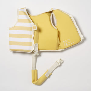 SUNNYLIFE Kids Swim Vest 2 - 3 Sid the Seagull Mustard Stripe - S51VVMS2