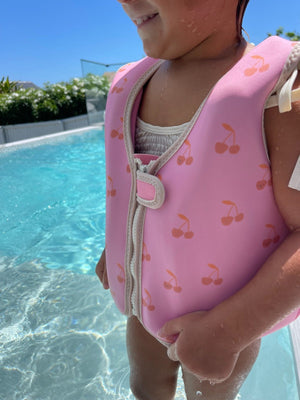 SUNNYLIFE Kids Swim Vest 3 - 6 Cotton Candy Cherry - S51VVPK4