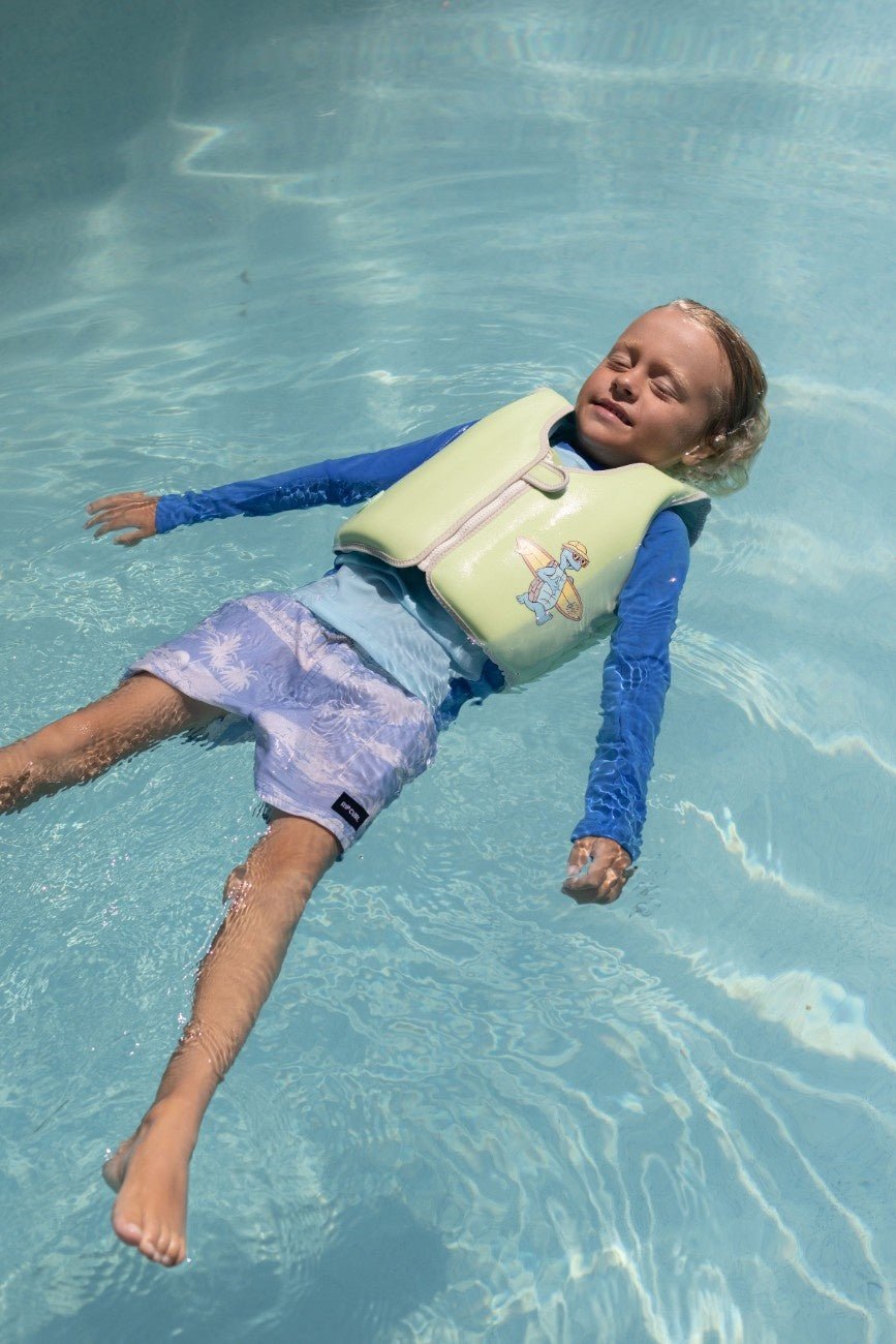 SUNNYLIFE Kids Swim Vest 3 - 6 Shred Turtle Aqua - RCSVLSTA