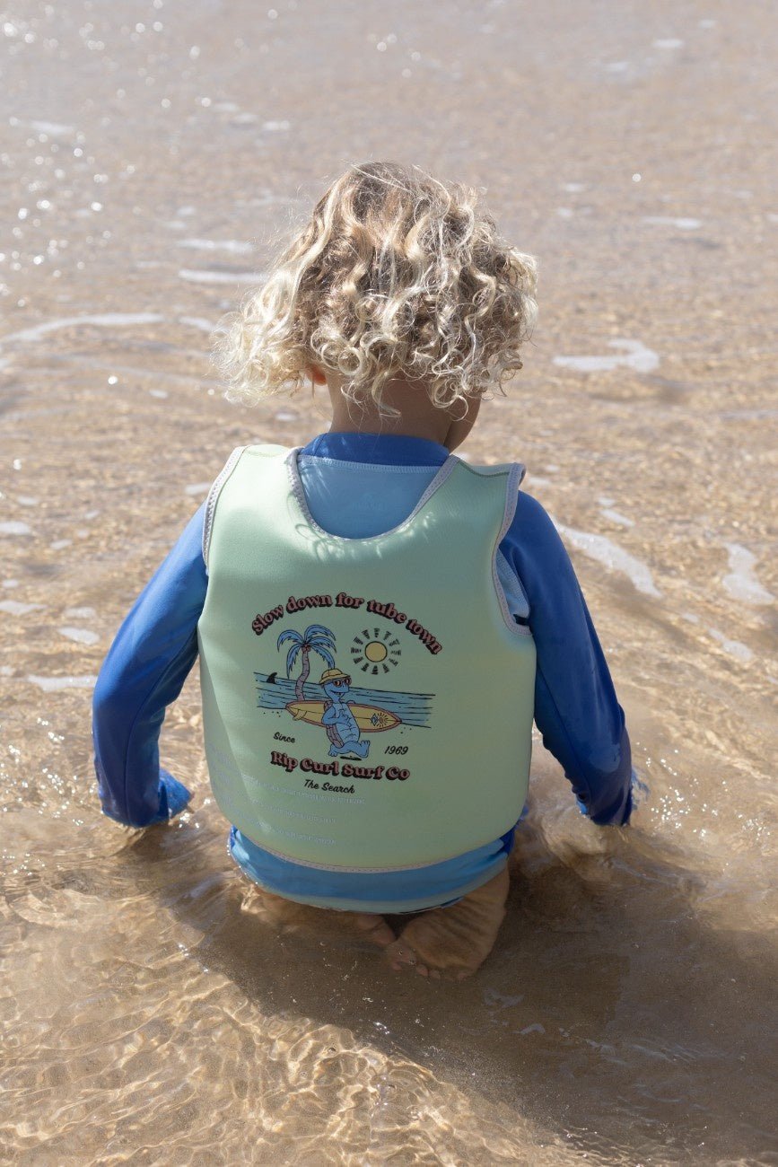 SUNNYLIFE Kids Swim Vest 3 - 6 Shred Turtle Aqua - RCSVLSTA