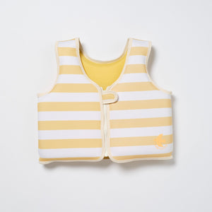 SUNNYLIFE Kids Swim Vest 3 - 6 Sid the Seagull Mustard Stripe - S51VVMS4
