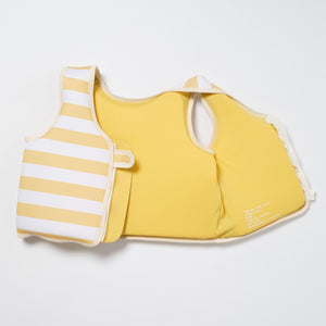 SUNNYLIFE Kids Swim Vest 3 - 6 Sid the Seagull Mustard Stripe - S51VVMS4