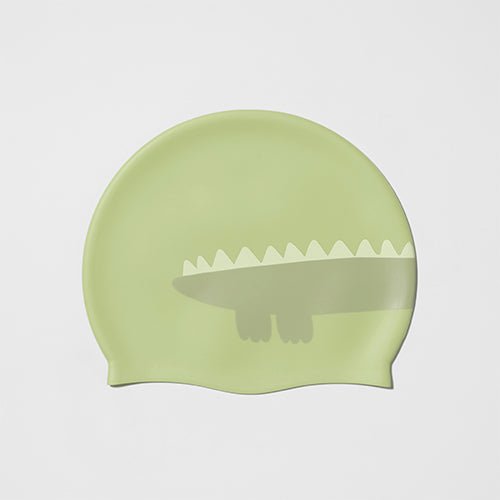 SUNNYLiFE Kids Swimming Cap Cookie the Croc Light Khaki - S41SCCRC