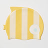 SUNNYLIFE Kids Swimming Cap Finn the Fish Mustard Stripe - S51SCMST