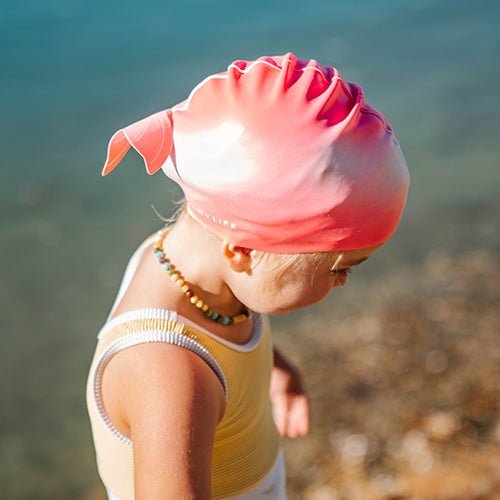 SUNNYLiFE Kids Swimming Cap Melody the Mermaid Pink - S41SCMER