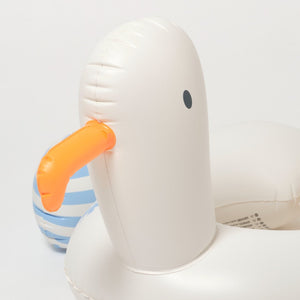 SUNNYLIFE Kids Tube Pool Ring Sid the Seagull Blue Stripe - S51TPRBL