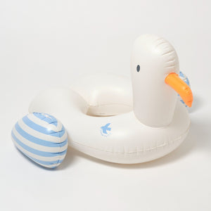 SUNNYLIFE Kids Tube Pool Ring Sid the Seagull Blue Stripe - S51TPRBL