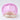 Pink inflatable baby seat with floral pattern on a white background
